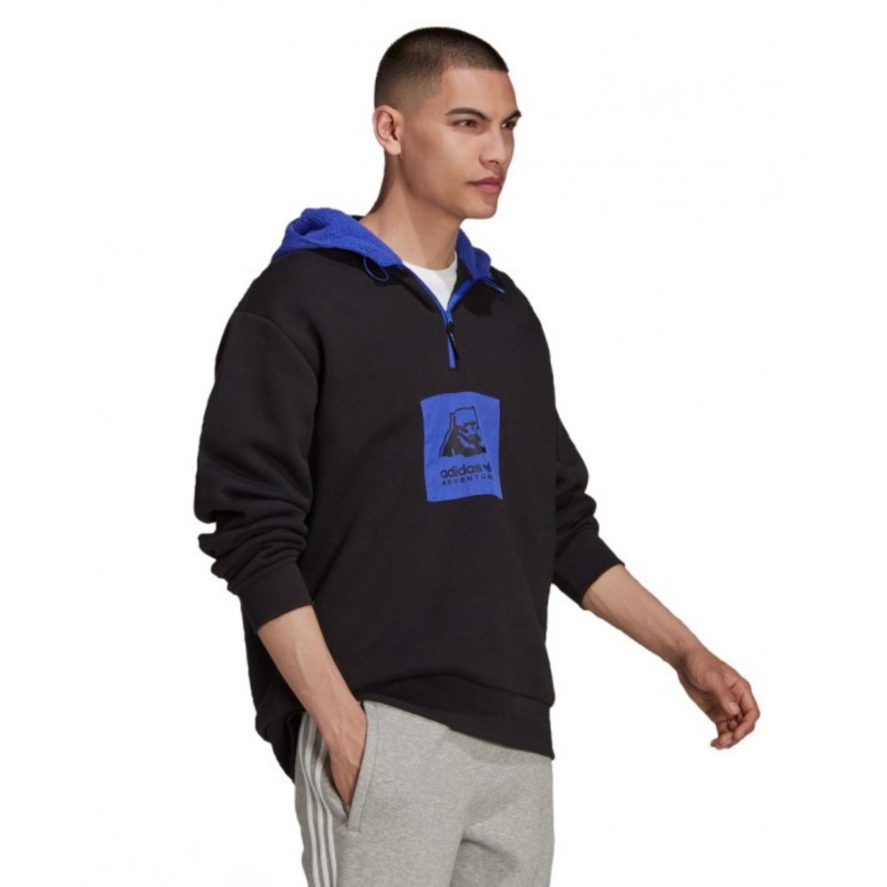 Adidas Adventure Mens Large 1/4 Zip Pullover Hoodie New Pbear H09054.